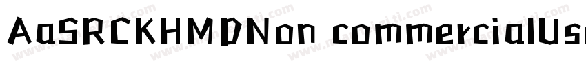 AaSRCKHMDNon commercialUse字体转换